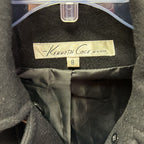 8 Dbl Breasted Solid Wool Blend Pea Coat