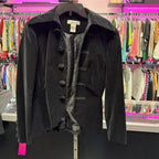 6 L/S velvety collared jacket