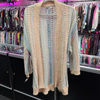 MD L/S crochet multi cardigan