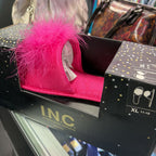 XL INC International Concepts NIB Fringe Pom Hot Pink Slide