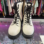 8M Faux Leather Combat Boot