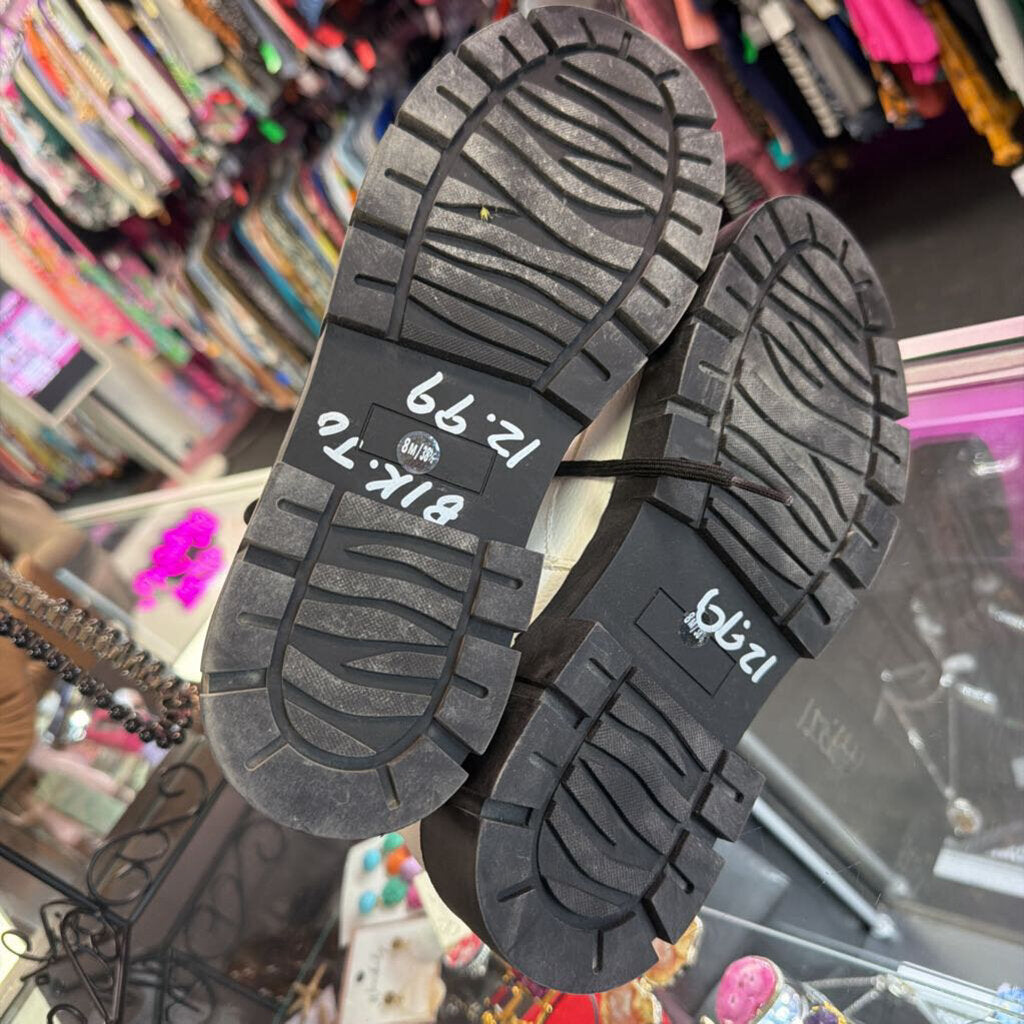 8M Faux Leather Combat Boot