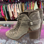 8 Vince Camuto Emberla Leather Shootie Braided Heel