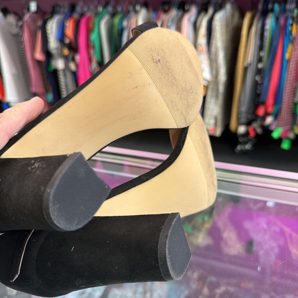 9.5 Madden Girl Velvet Open Toe Ankle Strap Heel
