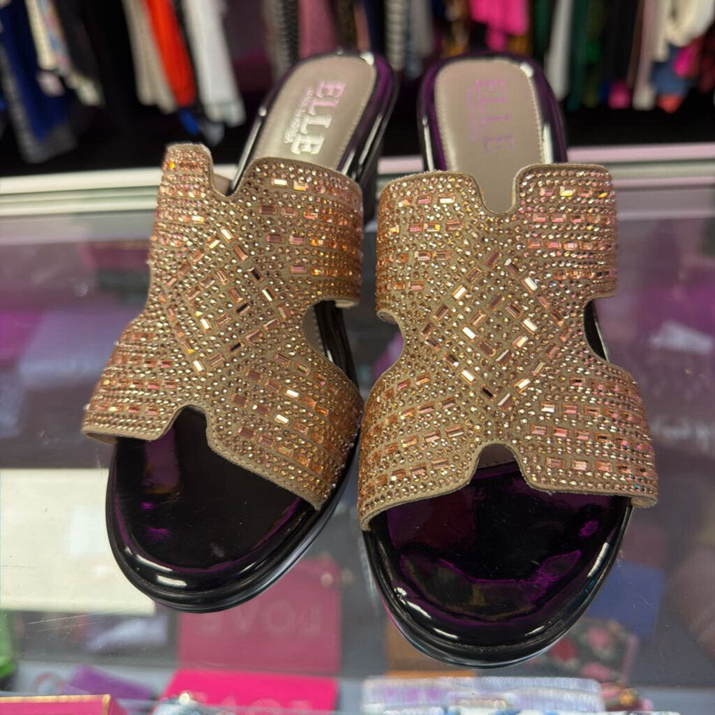 9 Rhinestone Slide Sandal