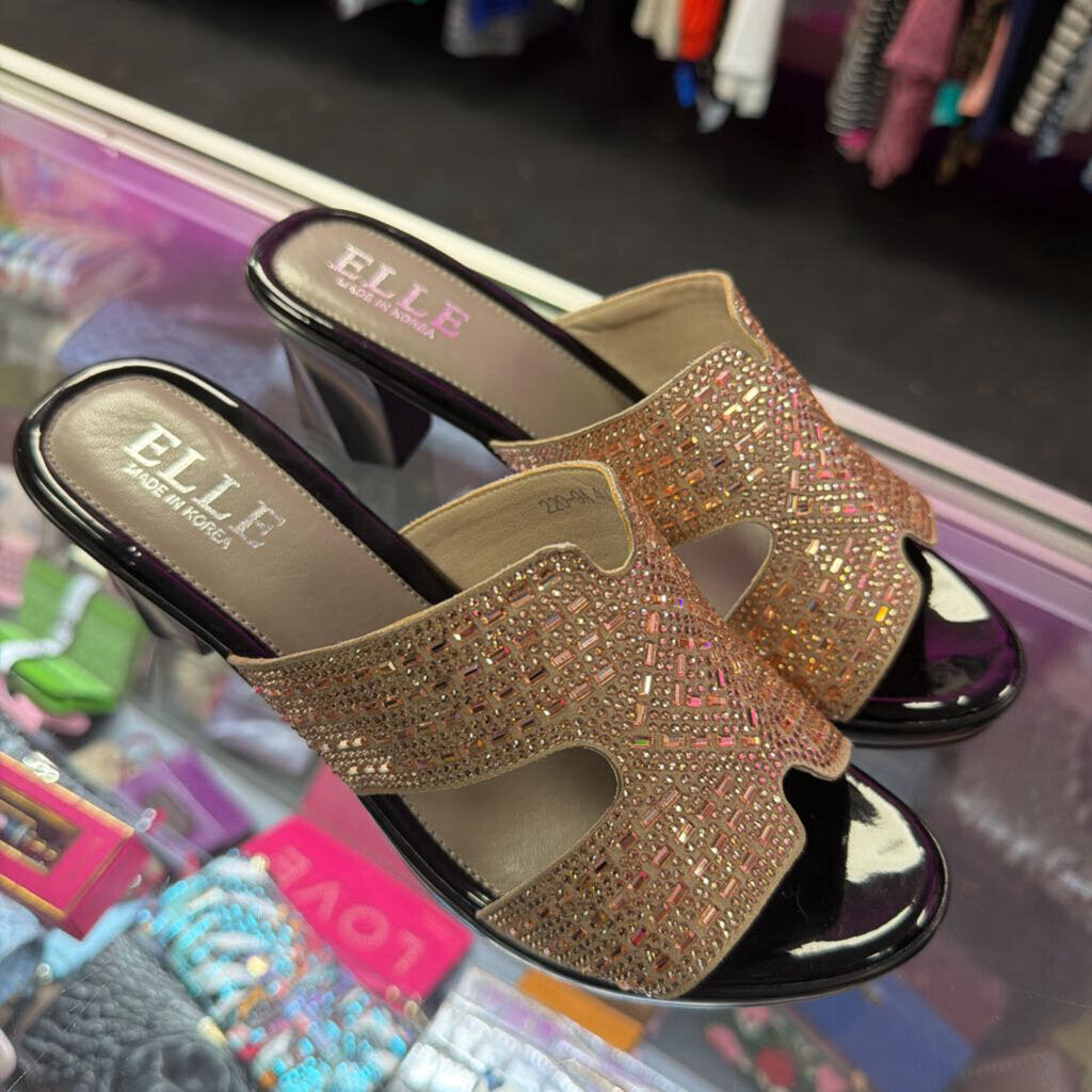 9 Rhinestone Slide Sandal
