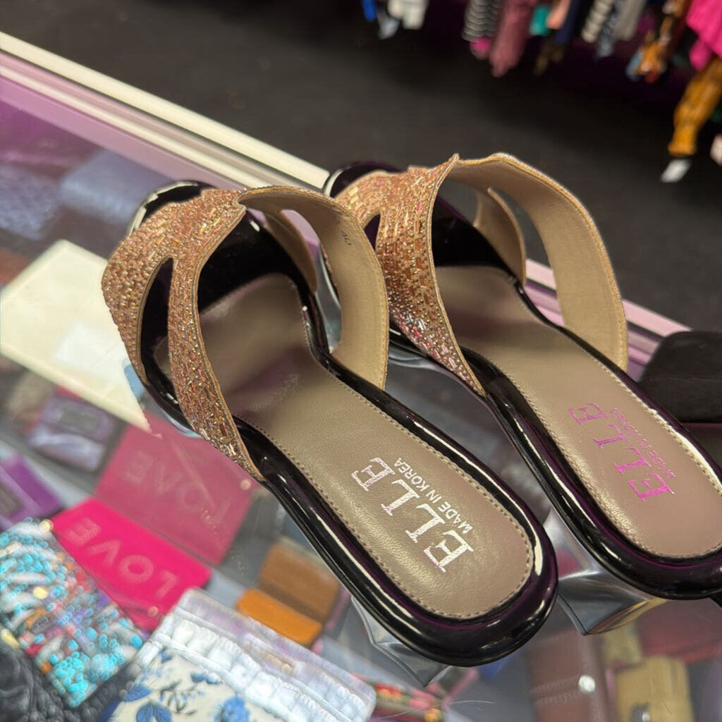 9 Rhinestone Slide Sandal