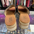 7 Toms Diana Mule Wedge Canvas Chunky Platform Slide