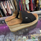7 Toms Diana Mule Wedge Canvas Chunky Platform Slide