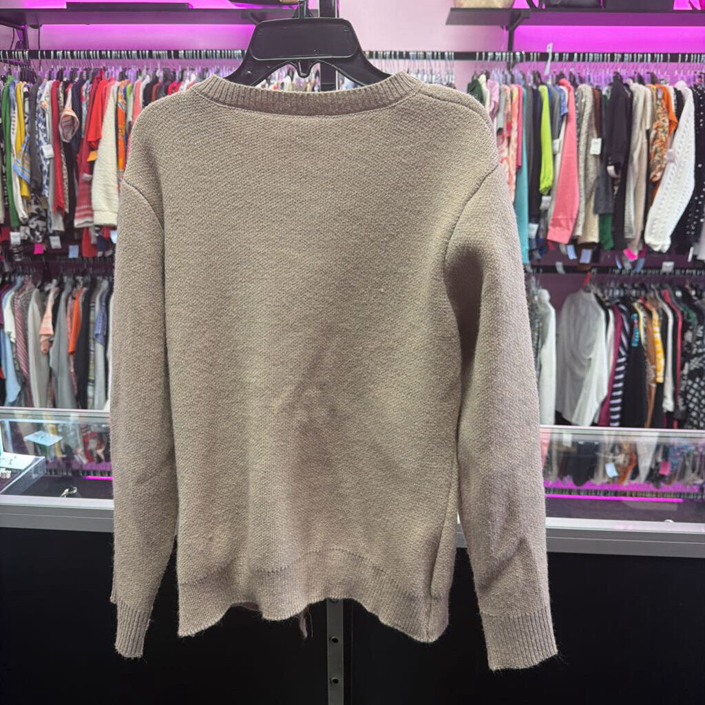 MD LS BF Knit Solid Cardi