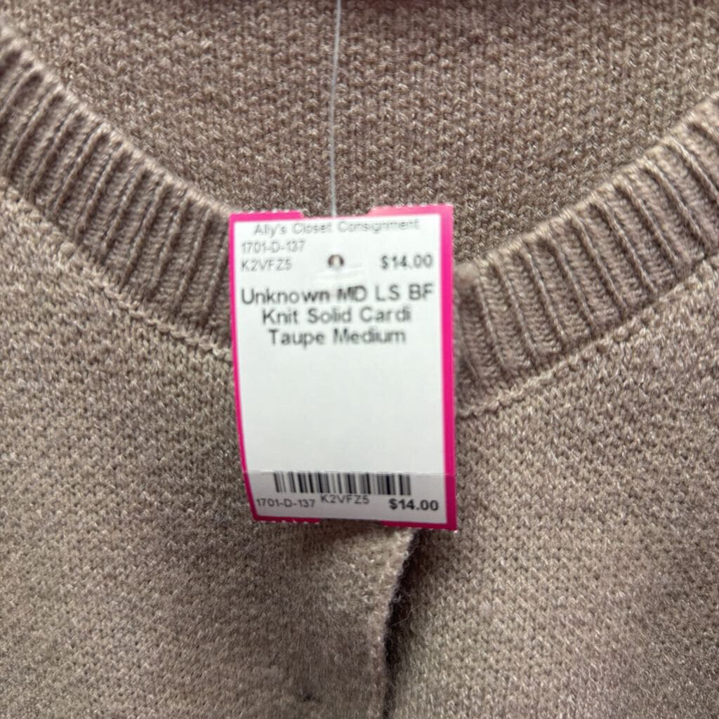 MD LS BF Knit Solid Cardi