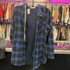 MD LS BF Hoodied Plaid Trench