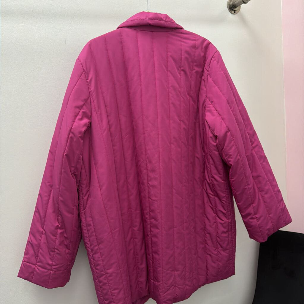 3X/31 LS ZF Vertical Quilted Long Jacket