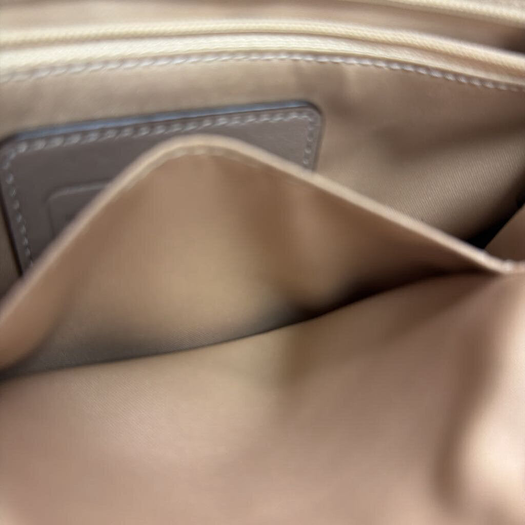 Coach Taylor Leather Mini Flap Crossbody Bag Taupe/Olive Gray