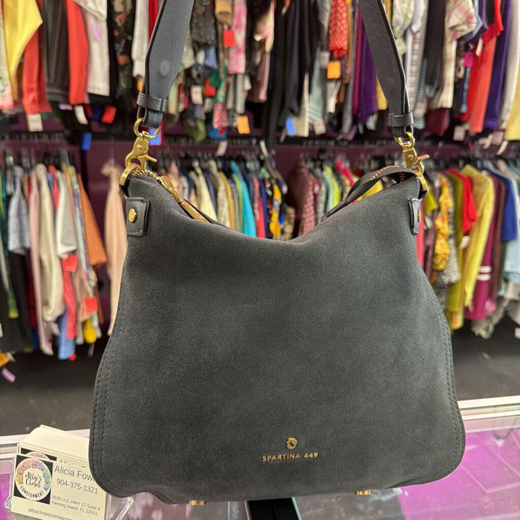 Spartina 449 Slouchy Suede Leather Strap Hobo Shoulder Bag