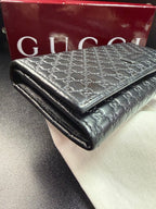 Gucci Microguccissima Continental Long Black Wallet