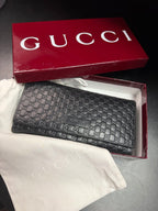 Gucci Microguccissima Continental Long Black Wallet