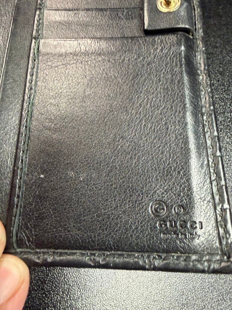 Gucci Microguccissima Continental Long Black Wallet