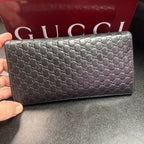 Gucci Microguccissima Continental Long Black Wallet