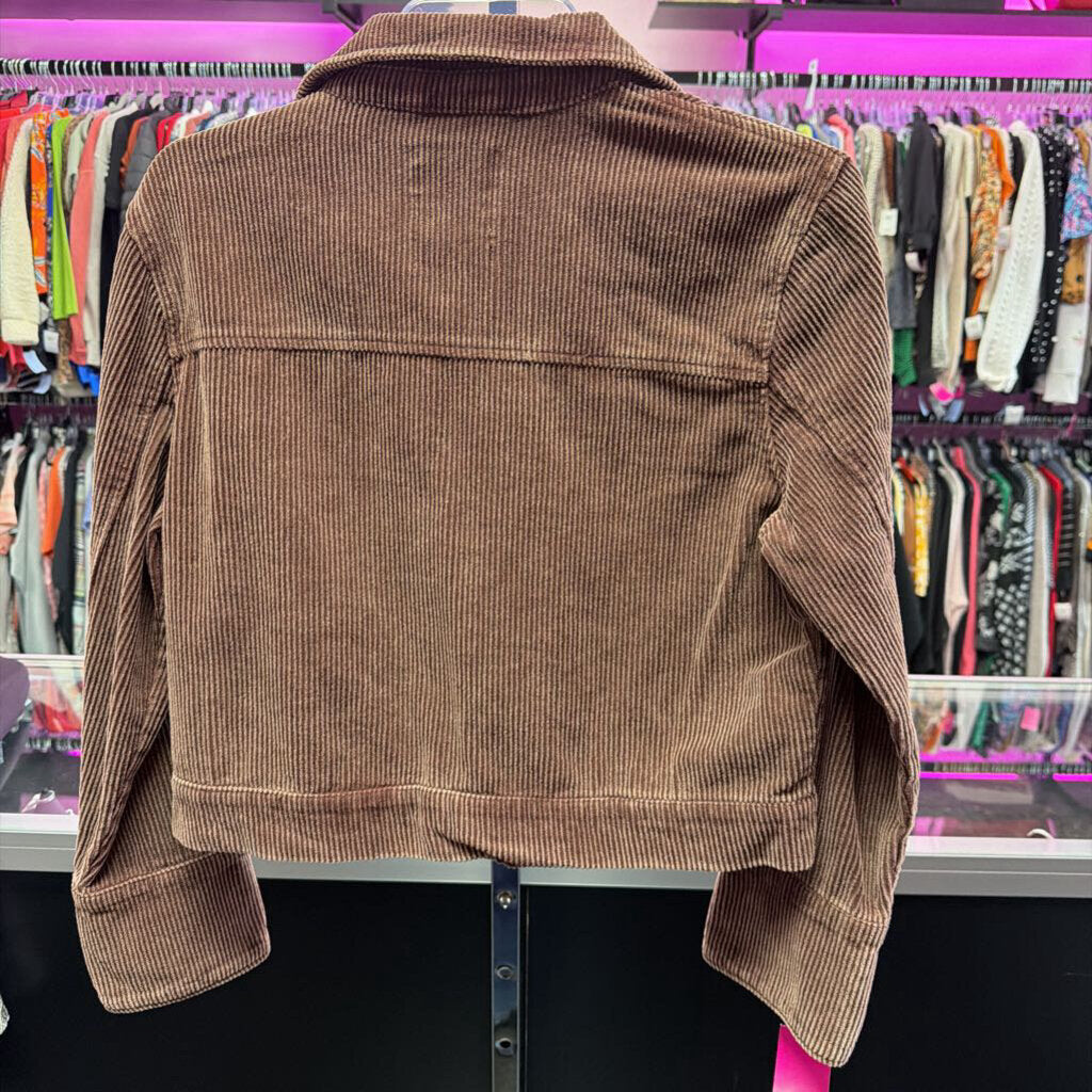 SM L/S snap front corduroy jacket