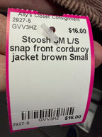 SM L/S snap front corduroy jacket