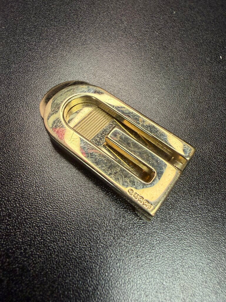 Gucci Gold Tone Money Clip (Money for Display Purposes)