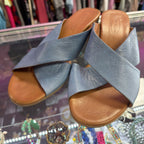 10/41 Sheridan Criss Cross Leather Black Heel