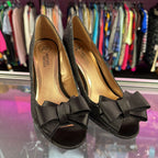 8 Mooties Tootsies Shimmer Bow Open-Toe Heel