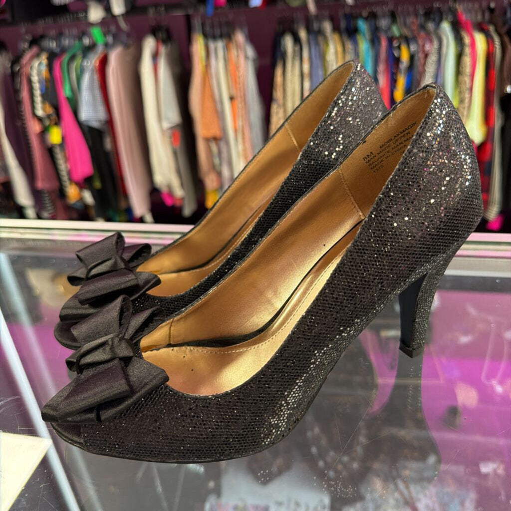 8 Mooties Tootsies Shimmer Bow Open-Toe Heel