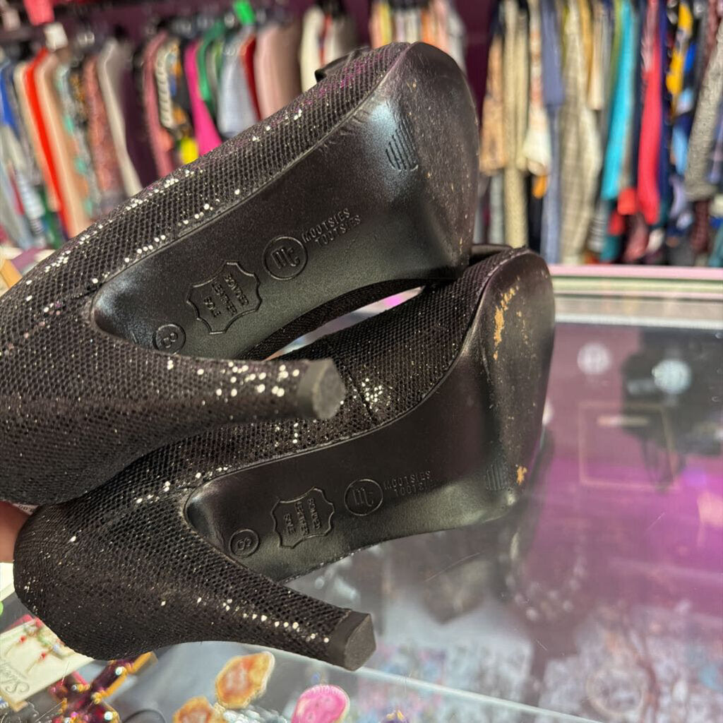 8 Mooties Tootsies Shimmer Bow Open-Toe Heel