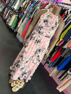 16 S.L. Fashion Floor Length Floral Chiffon Halter Maxi Dress