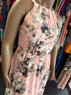 16 S.L. Fashion Floor Length Floral Chiffon Halter Maxi Dress