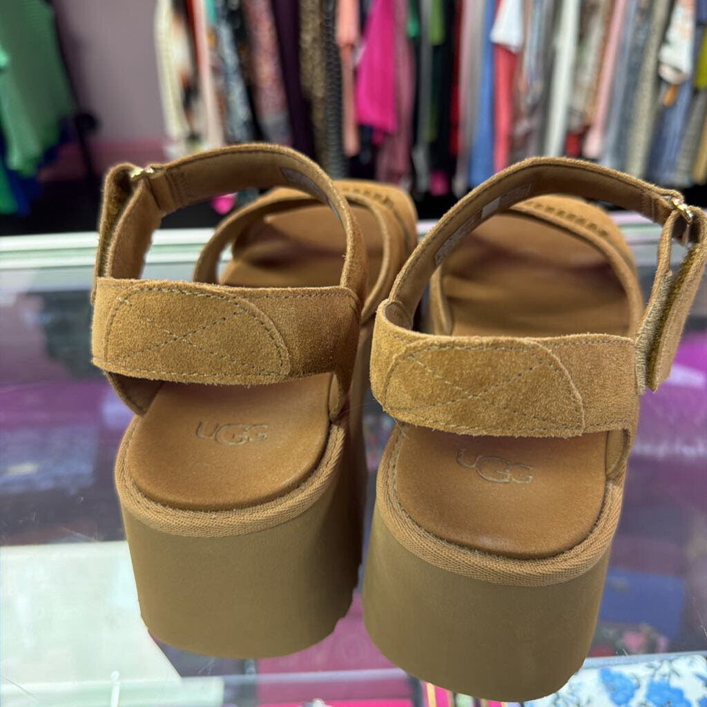 8 Ugg New Heights Ankle Strap Suede Sandal