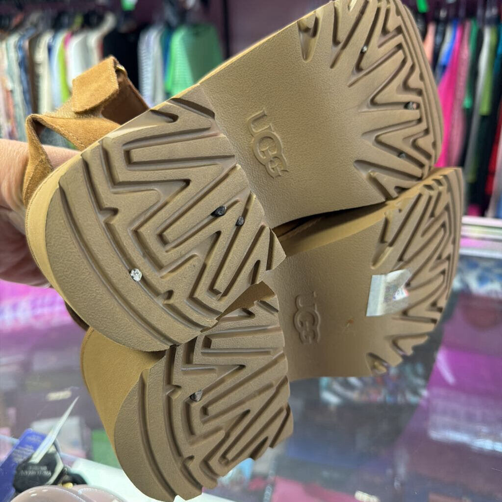 8 Ugg New Heights Ankle Strap Suede Sandal