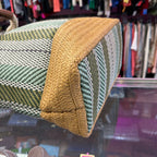 Sun N Sand Green Paper Straw Shoulder Tote