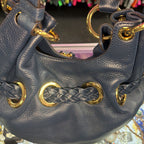 Michael Kors Braided Drawstring Leather Shoulder Bag
