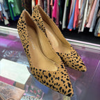 8.5 Gibson Latimer Animal Print Pointed Block Heel