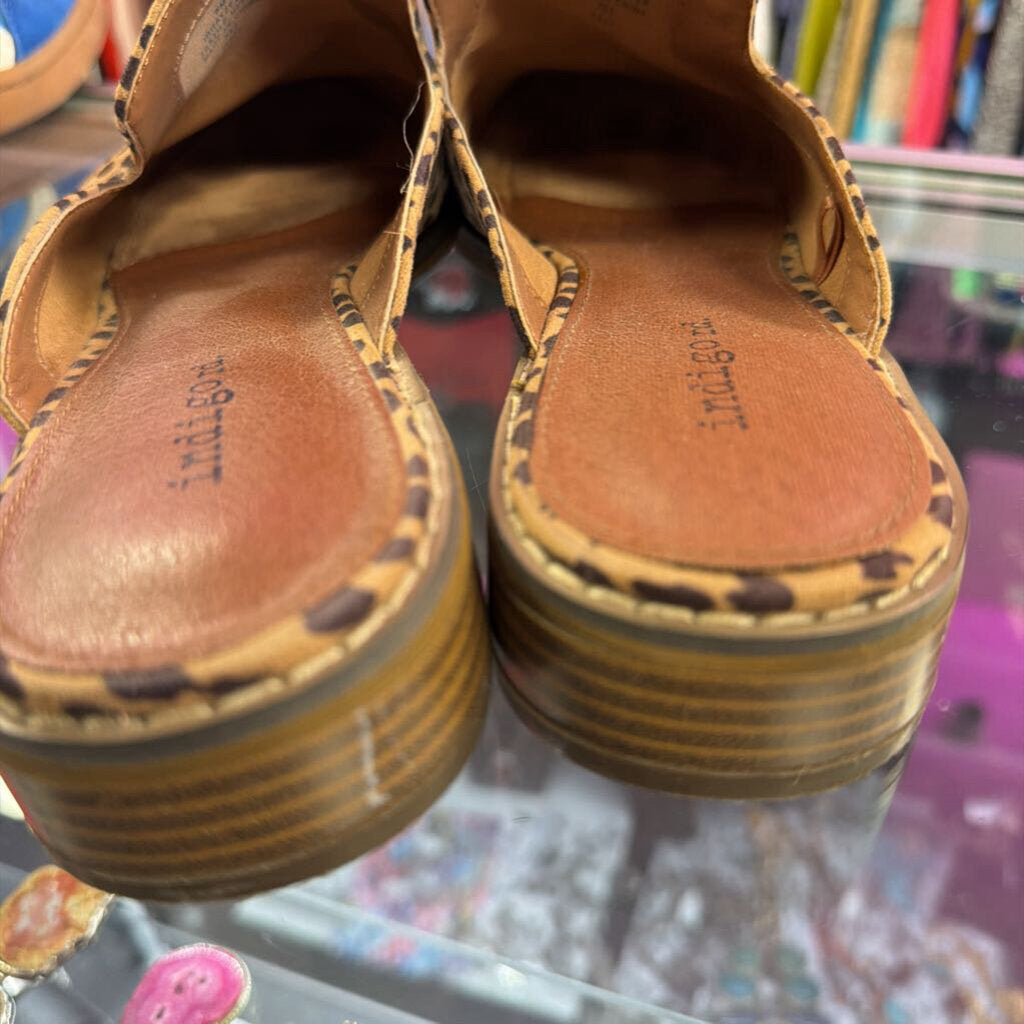 8 Indigo Rd Animal Print Slip On Mule Low Flat