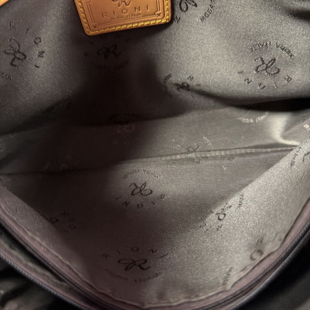 Rioni Monogram Top Zip Shoulder Bag