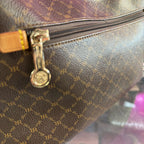 Rioni Monogram Top Zip Shoulder Bag