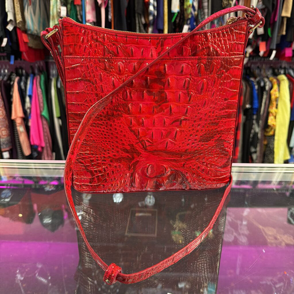 Brahmin Katie Melbourne Croco Leather Crossbody