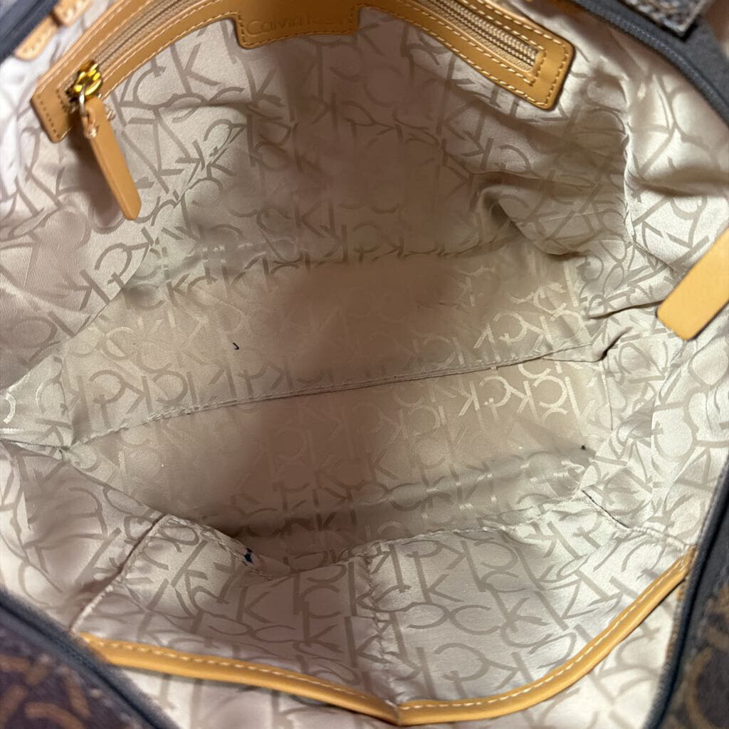 Calvin Klein Monogram Chain Detail Tote