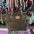 Calvin Klein Monogram Chain Detail Tote