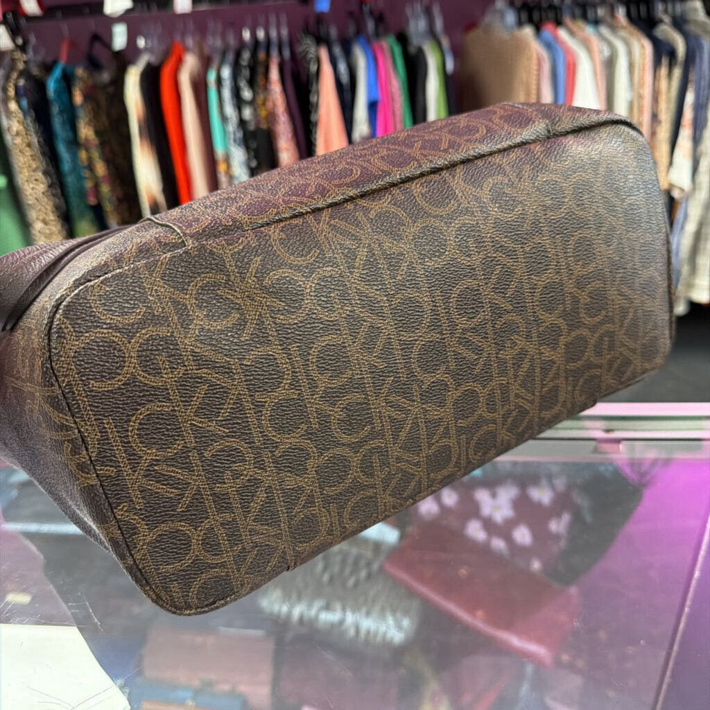 Calvin Klein Monogram Chain Detail Tote