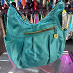 Travelon NWT Anti-Theft Nylon Shoulder Bag Pleated Front RFID