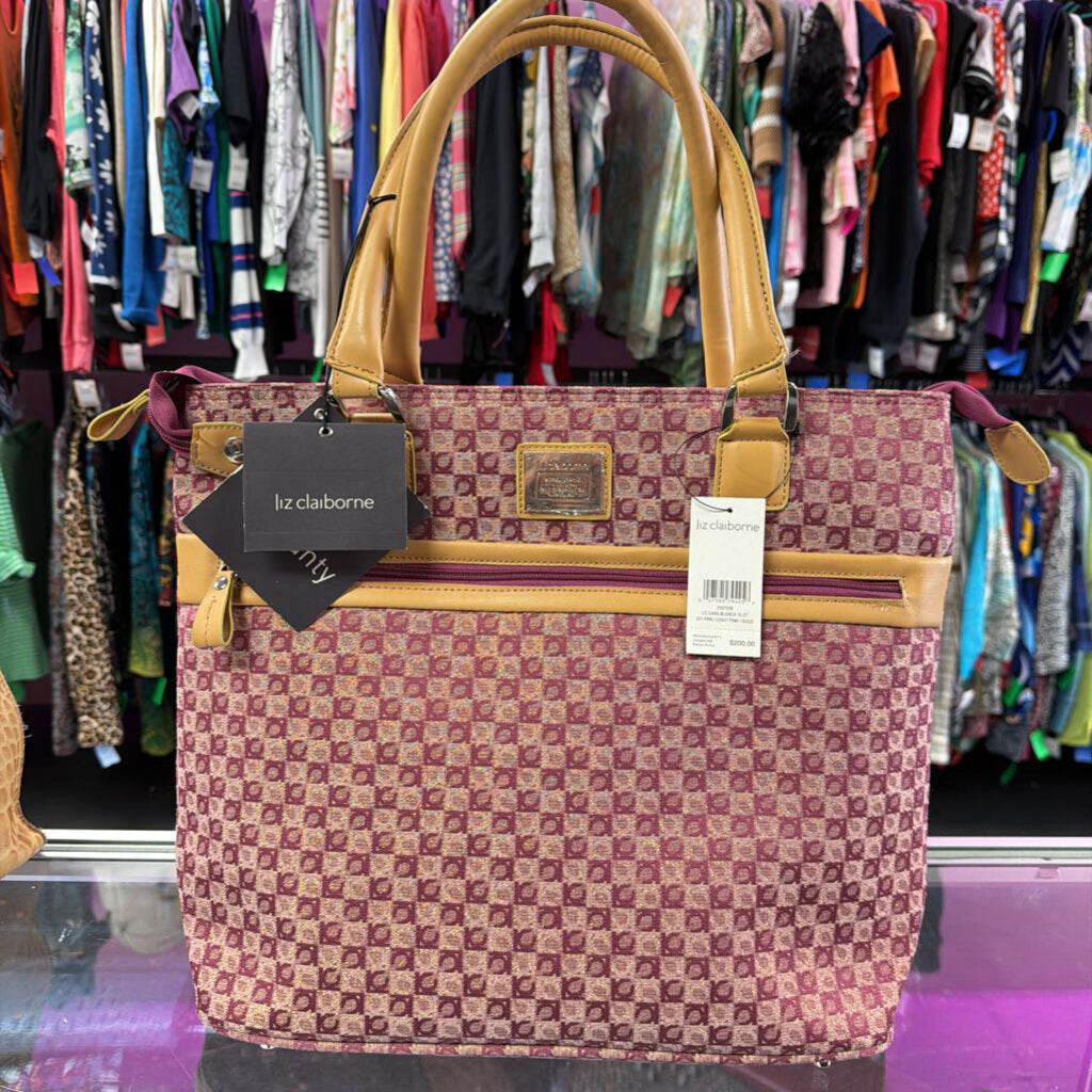 Liz Clairborne NWT Casa Blanca Zip Top Tote
