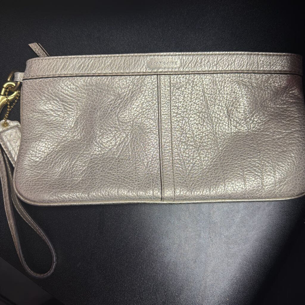 Coach Metallic Leather Clutch