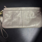 Coach Metallic Leather Clutch