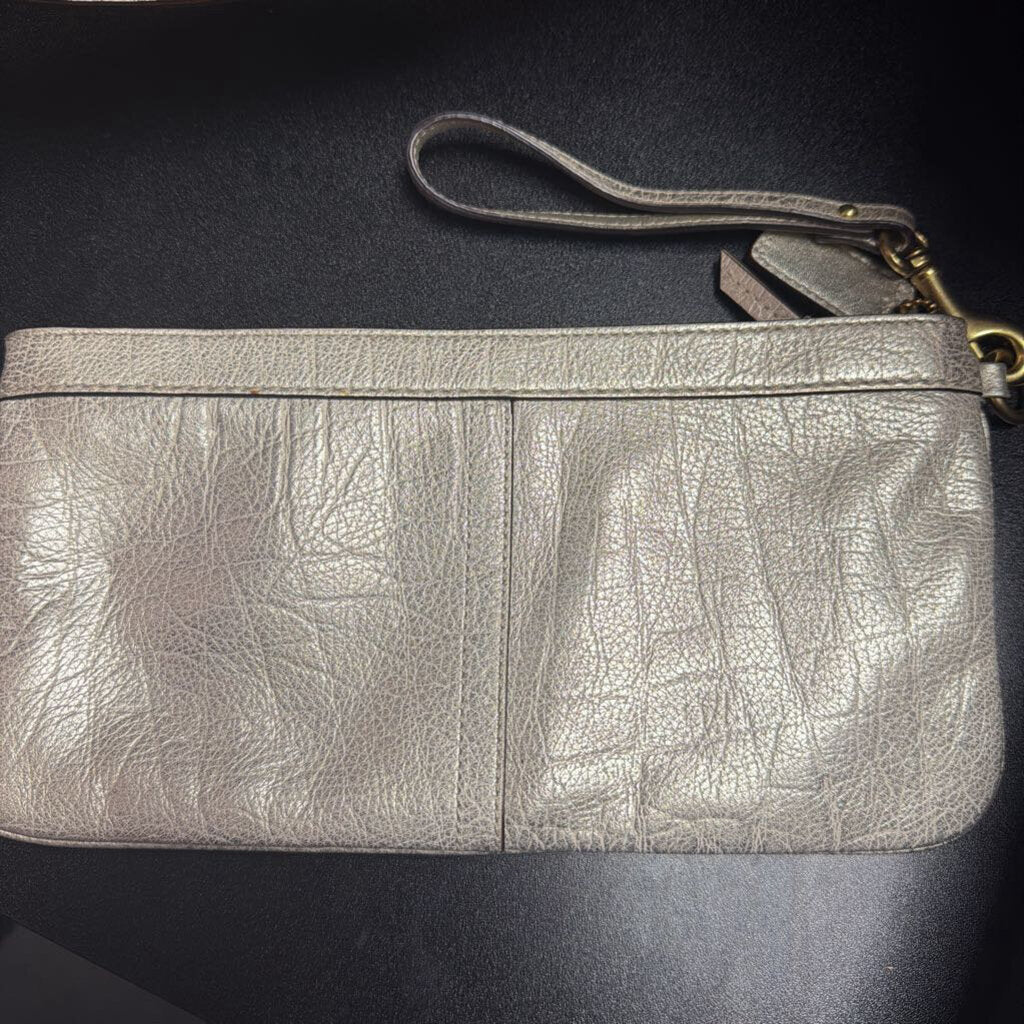 Coach Metallic Leather Clutch