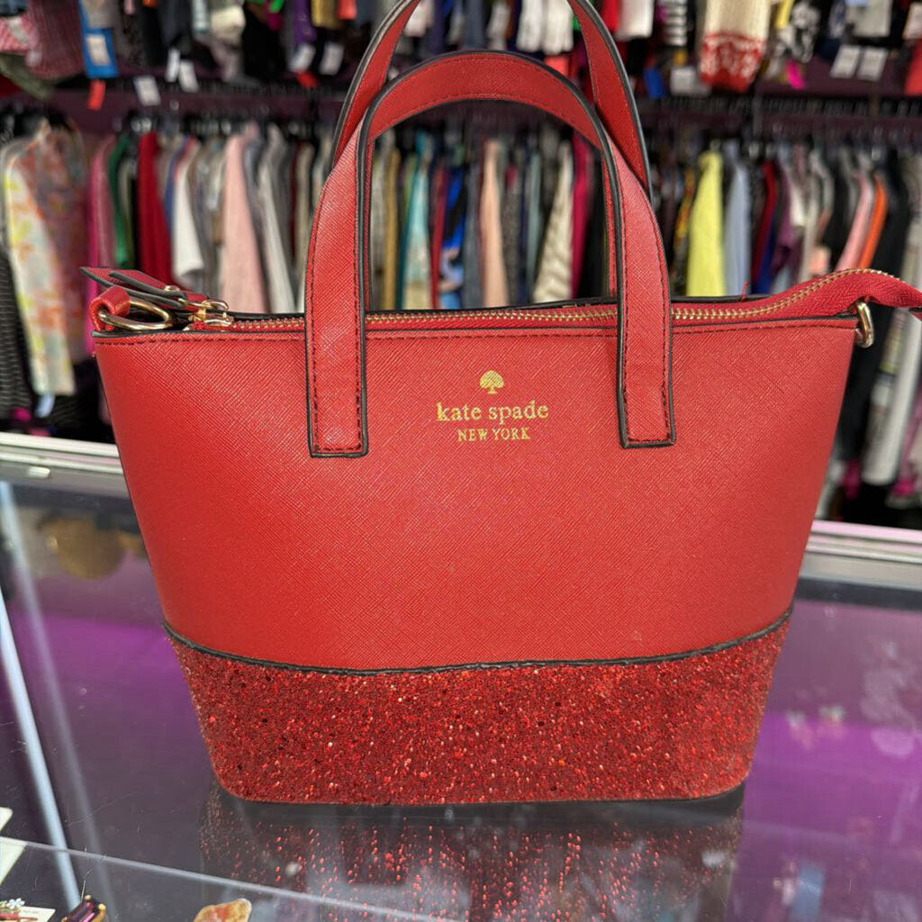 Kate Spade Greta Court Ina Glitter Small Satchel No Long Strap